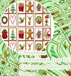 Christmas memory game printable
