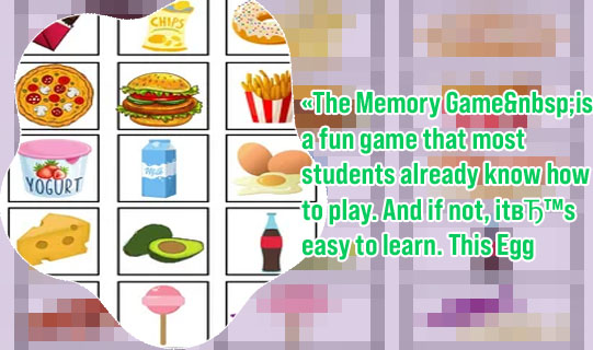 Memory game food