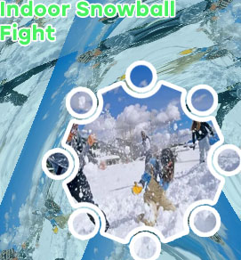 Playing snowball fight